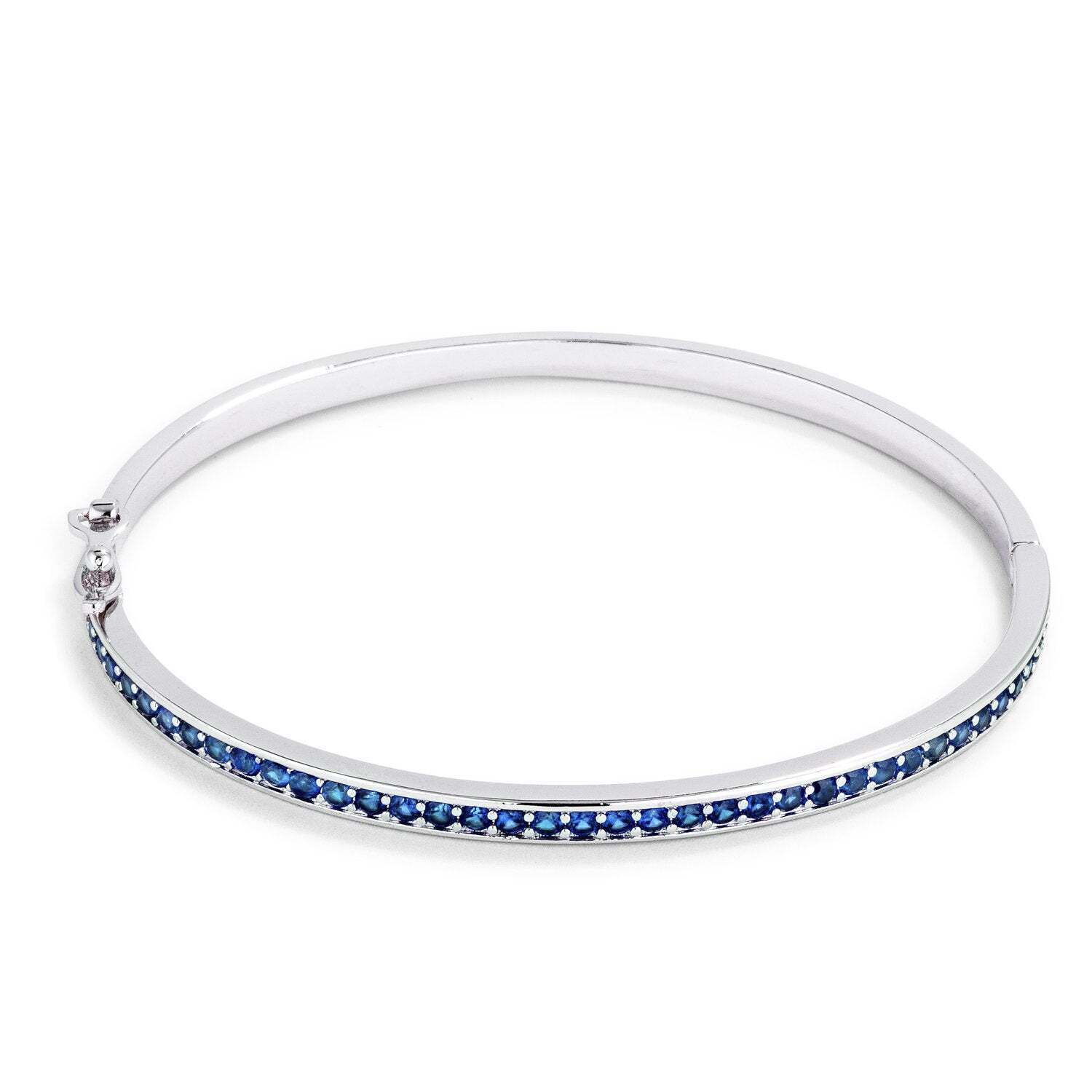 Sapphire Blue Cz Bangle